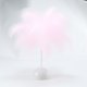 thumbnail image 1 of Lámpara de ambiente romántico de plumas nórdicas moderna ligera decoración de cabecera rosa, 1 of 8