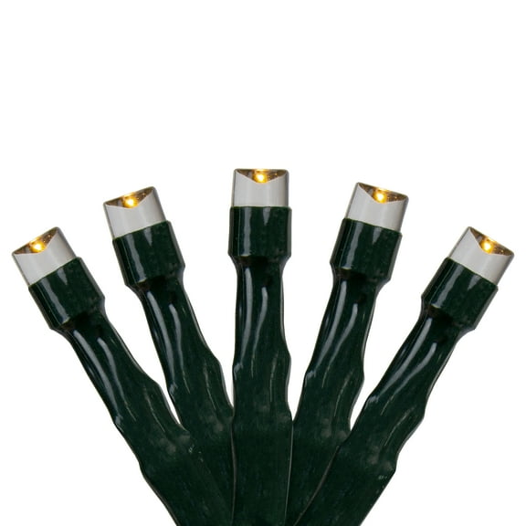 Northlight LED Micro Wide Angle Christmas Lights - Warm White - 32' Green Wire - 50ct