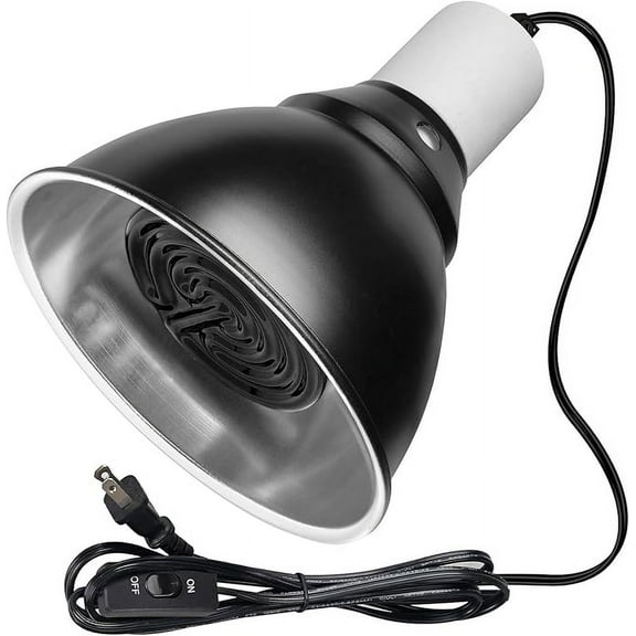 Reptile Heat Lamp- Ideal for 60W/75W/100W/150W Heat Lamp Bulbs, Compatible with All E26 UVA/UVB/Basking Heat Bulbs