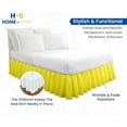 thumbnail image 2 of HNB Store Ruffled Bed Skirt Easy Fit 14" inch Drop | Microfiber Made | Queen Size Bedskirt | Yellow, 2 of 7