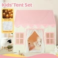 thumbnail image 6 of SISTICKER Princess Kids Play Tent Toys for 3-12 Years Toddlers Girls Indoor Fairy Playhouse (Pink & Yellow), 6 of 10