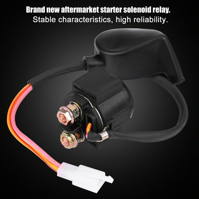 Starter Solenoid Relay, Plastic + Copper Motorcycle Starter Relay, Plug And Play For Scooter Dirt Bike
