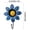 Blue, variant on EGYMEN Iron Flower Wall Hook, Decorative Wall Hanger Art, Flower Iron Hook, Wall Mounted Coat Rack for Kids and Keychains