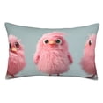 thumbnail image 1 of Balery Adorable Pink Fluffy Birds Funda de Cojín Estampada, Regalos para Mujeres, Regalos de Amor para Ella, Regalos para Novia o Esposa, Funda de Almohada-14"x20", 1 of 6