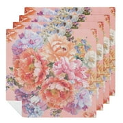 FACANNAP Talking Tables Truly Scrumptious Floral Scalloped Napkins | Vintage Afternoon Tea Party Tableware For Decoupage, Birthday, Baby Shower, Shower, Mother's Day, multi 4 PCS