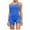 Blue jumpsuits for women, variant on Womens Jumpsuits Knitted Ribbed Slim One Piece Sports Strap Short Overalls Jumpsuits Trendy Solid V-Neck Sleeveless Mini Summer Rompers Blue m