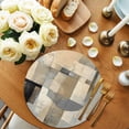 thumbnail image 2 of Round Placemats Abstract Brown Gray Painting 15 inch Set of 2 Table Mats for Dining Table Modern Style Heat Resistant Non-Slip Kitchen & Home Decorative Place Mat Set, 2 of 8
