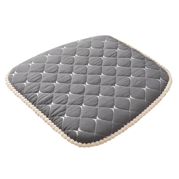 Almohadón para silla de comedor acolchado con espuma de memoria, rebote lento, color gris