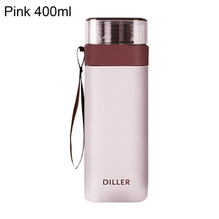 

YIMIAO Drinking Bottle Easy to Clean Portable Handle Square Shape Leakproof Office Water Bottle for Outdoor