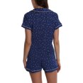 thumbnail image 2 of Blis Women's Short Sleeve Button Down Pajama Jammies Sleep Shirt & Shorts PJ Set, 2 of 3