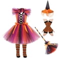 thumbnail image 3 of OJSFQUFP 5 Pcs Set Girls Halloween Dress up for Girls,Witch Hat Tutu Skirt Trick-or-Treat Outfit for Toddler Aged 3-12Y, 3 of 9