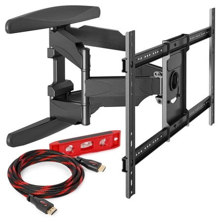 Heavy-Duty Full Motion TV Wall Mount - Articulating Swivel Bracket Fits Flat Screen