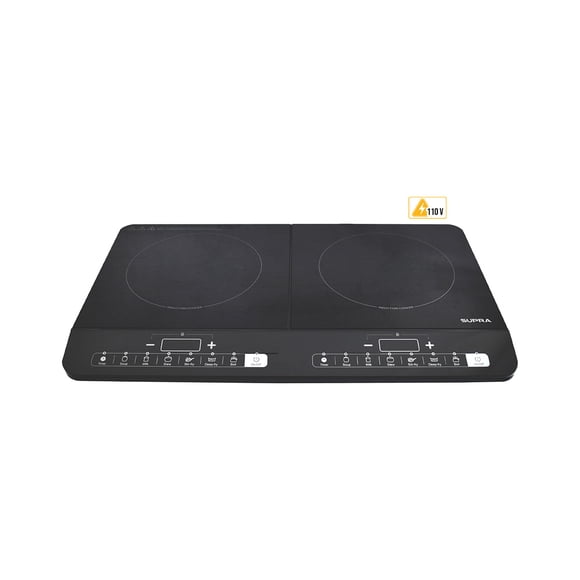 Parrilla de Induccion SUPRA 2 Quemadores Con Cubierta De Vidrio Templado