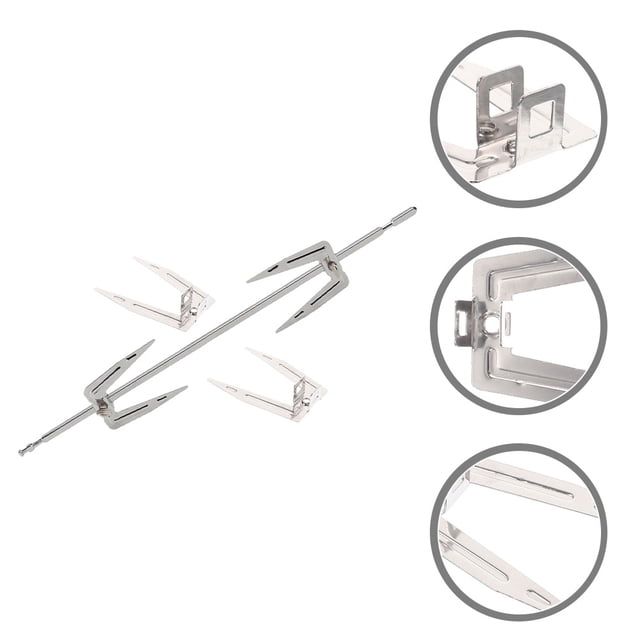 LIFKOME 1set Rotating Chicken Forks For Air Fryer Grill Bbq Accessories For Handling At Home Outdoor Parties