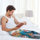thumbnail image 5 of Balery Travel Around The World Pantalones de pijama para hombre, pijama ultraligero, pantalón de descanso-Large, 5 of 6