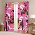 thumbnail image 2 of Homewish Female Girls Western Cowgirl Black Out Curtains,Farmhouse Horse Curtains Pack of 2 (42x63 Each),Southwestern Old Fashion Bedroom Curtains,Microfiber Bedroom Decor, 2 of 6