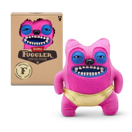 Fuggler Gold Fuggs 9 inch (Greedy Grinner), Funny Ugly Monster Soft Plush Collectible Toy by ZURU