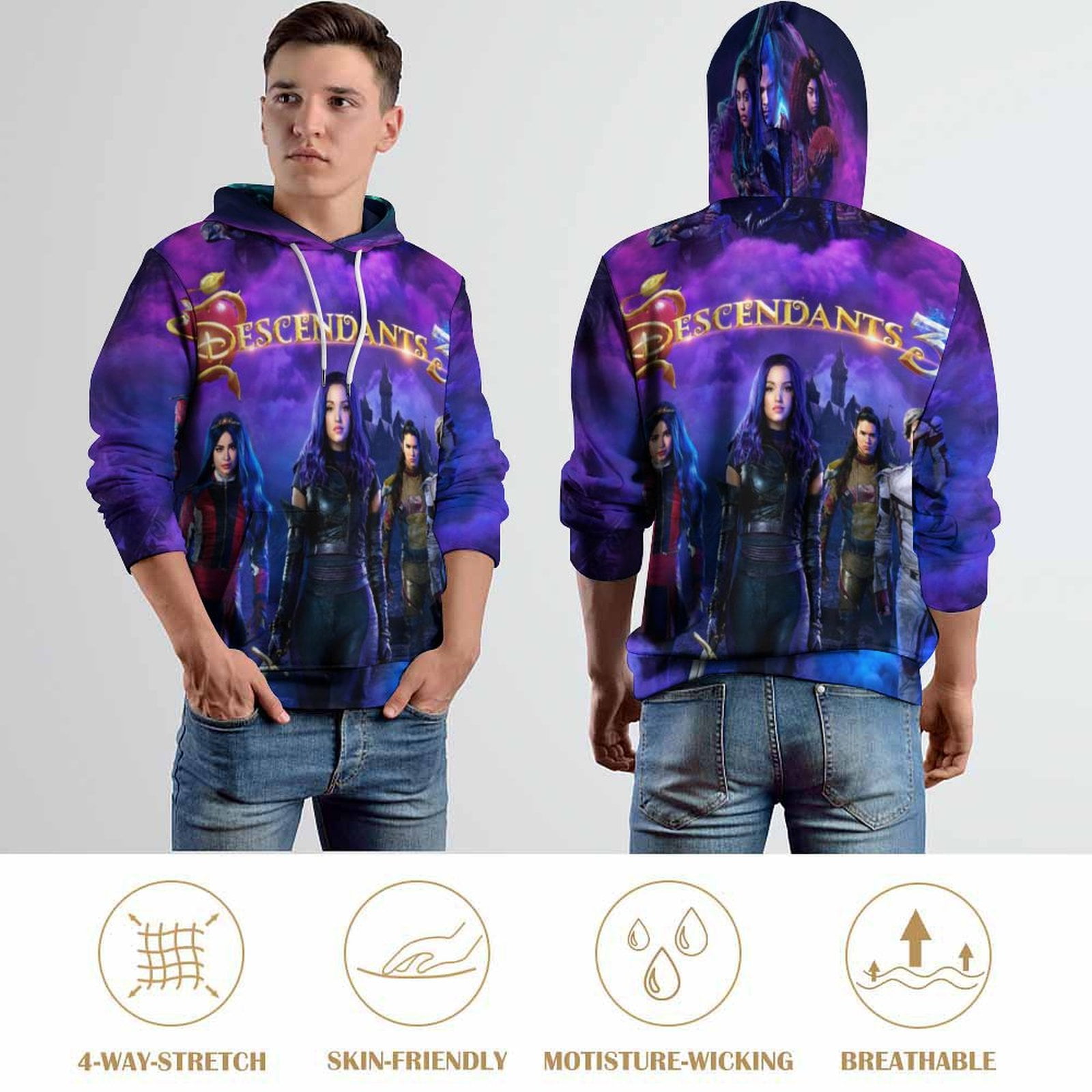 Descendants 3 Movie Unisex Sweatshirts Hoodies 3D Printing Fashion