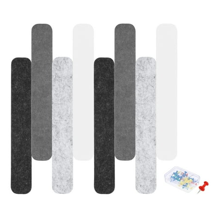 Uxcell 8 Pcs Rectangle Acoustic Panels 13 x 2 inch B1 Foam Panels with Push Pins Black Dark Gray Light Gray White