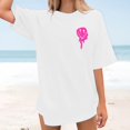 thumbnail image 4 of Bibifish Womens Tee Tops Cute Graphic Daily Printed Summer Soft Oversized T Shirts Crew Neck Short Sleeve Daily Outdoor Stylish Tees, 4 of 7