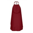 thumbnail image 4 of EGNMCR Dresses for Women Sexy Summer Sleeveless Round Neck Solid Color Bodycon Dress Bodycon Dress Maxi Dress Evening Dress Spring Summer Sale, 4 of 5
