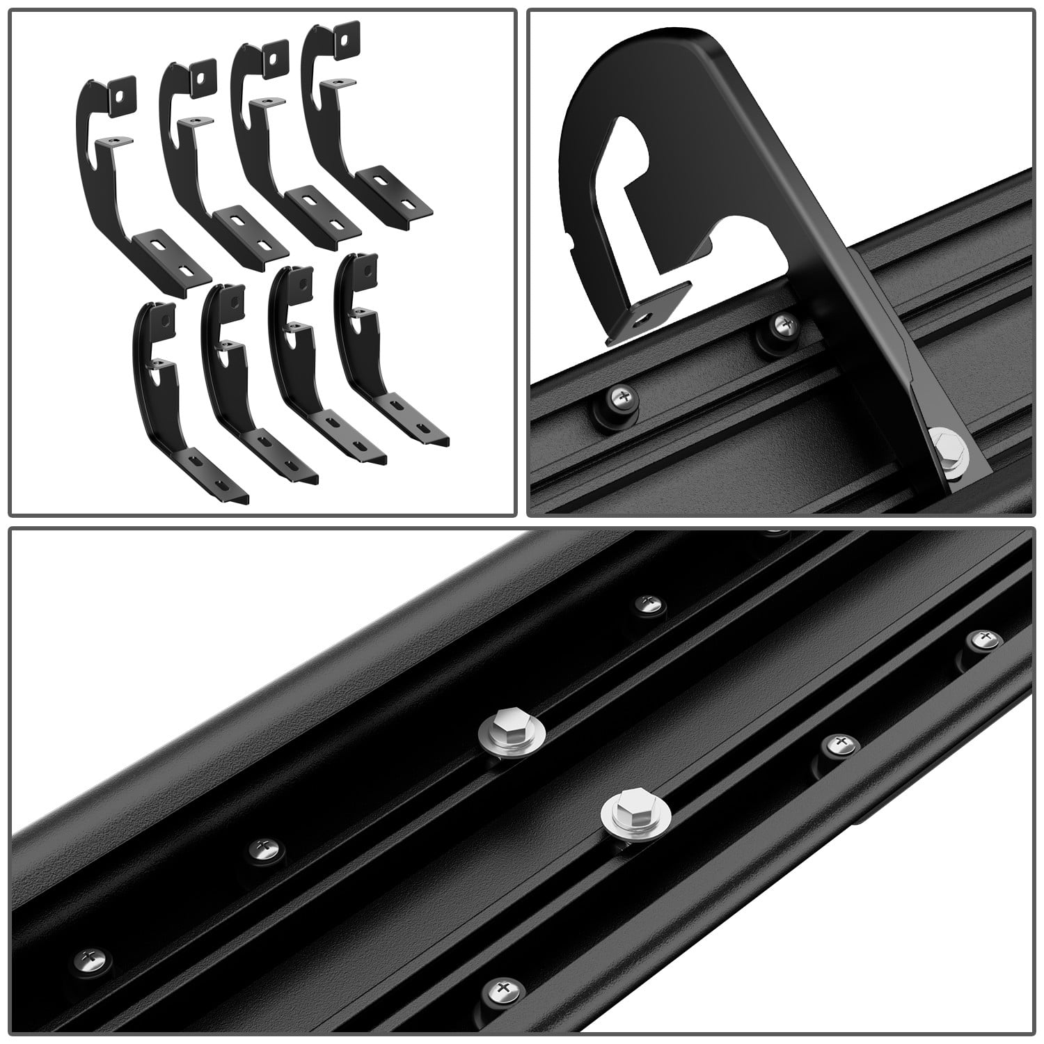 DNA Motoring For 09-14 Ford F150 Super Crew Cab Black 6" Side Step Nerf Bar Running Boards