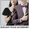 thumbnail image 3 of HEALEEP 1Par Chal De Novia Formal Negro Con De Encaje Y Tul Para Fiestas Y Eventos, 3 of 6