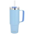 thumbnail image 2 of 40oz 30 oz with Handle, Straw Lid, Insulated Stainless Steel Travel Mug Water Bottle Ice Coffee Cup For Cold and Hot, BigSur (30oz, Sky Blue), 2 of 6