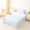 thumbnail image 5 of Manfei Coastal Bow Twin Sheets,Seashell Line Bedding,3 Pieces,1 Flat Sheet,1 Fitted Sheet and 1 Pillowcase, 5 of 6