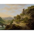 thumbnail image 3 of Daniël Dupré 14x12 Black Modern Framed Museum Art Print Titled - View of Civita Castellana (1792 - 1809), 3 of 5