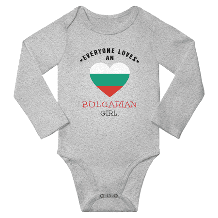 

Everyone Loves An Bulgarian Girl Baby Long Slevve Bodysuit (Gray 18-24 Months)