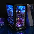 thumbnail image 6 of Sioweci DIY Book Nook Kit with Light Cyberpunk 3D Street View Model Miniature House Bookshelf Insert Decoration Future World Puzzle Building Dollhouse Kids Adults Girls Gift Blue, 6 of 13