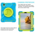 thumbnail image 2 of Dteck iPad Mini 6 Case with Screen Protector, iPad Mini 6th Generation Case for Kids, Heavy Duty Three Layer Hybrid Full-body Rugged Case With Handle Grip/Rotating Stand/Shoulder Strap,Blue/Green, 2 of 8
