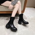 thumbnail image 5 of Mepaouo Women's Chelsea Boots Platform Elastic Ankle Rain Boots Lug Sole Comfortable Slip on Booties, 5 of 9