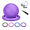 Purple, variant on Innotech SC 65cm Yoga Ball with Base & Resistance Bands – Anti-Burst Matte Stability Ball – 750 lb Capacity – Includes Pump & Straps – 1 Pack –Silver