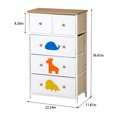 thumbnail image 4 of FRAPOW Dresser for Bedroom, Bedside Dresser with 5 Drawers, Chest of Drawers for Kids Adult, White, 4 of 5