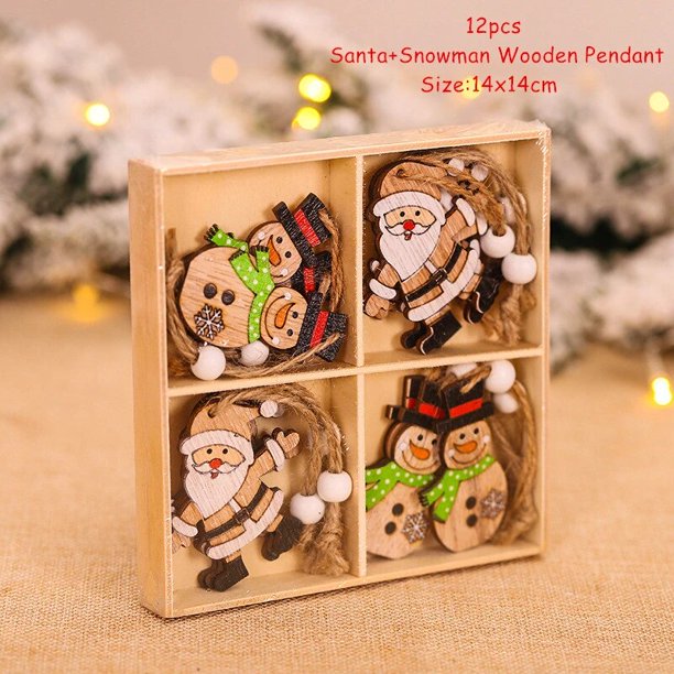 Juguete de gnomos de Navidad para el hogar, colgante de madera para árbol de Navidad, adornos navideños, regalos de Año Nuevo, 2024, 2023
