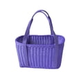 thumbnail image 1 of Cesta tejida con asas, cesta para aperitivos y pan, contenedores multifunción, cesta de almacenamiento de verduras para Picnic, Camping, cocina violeta l, 1 of 8
