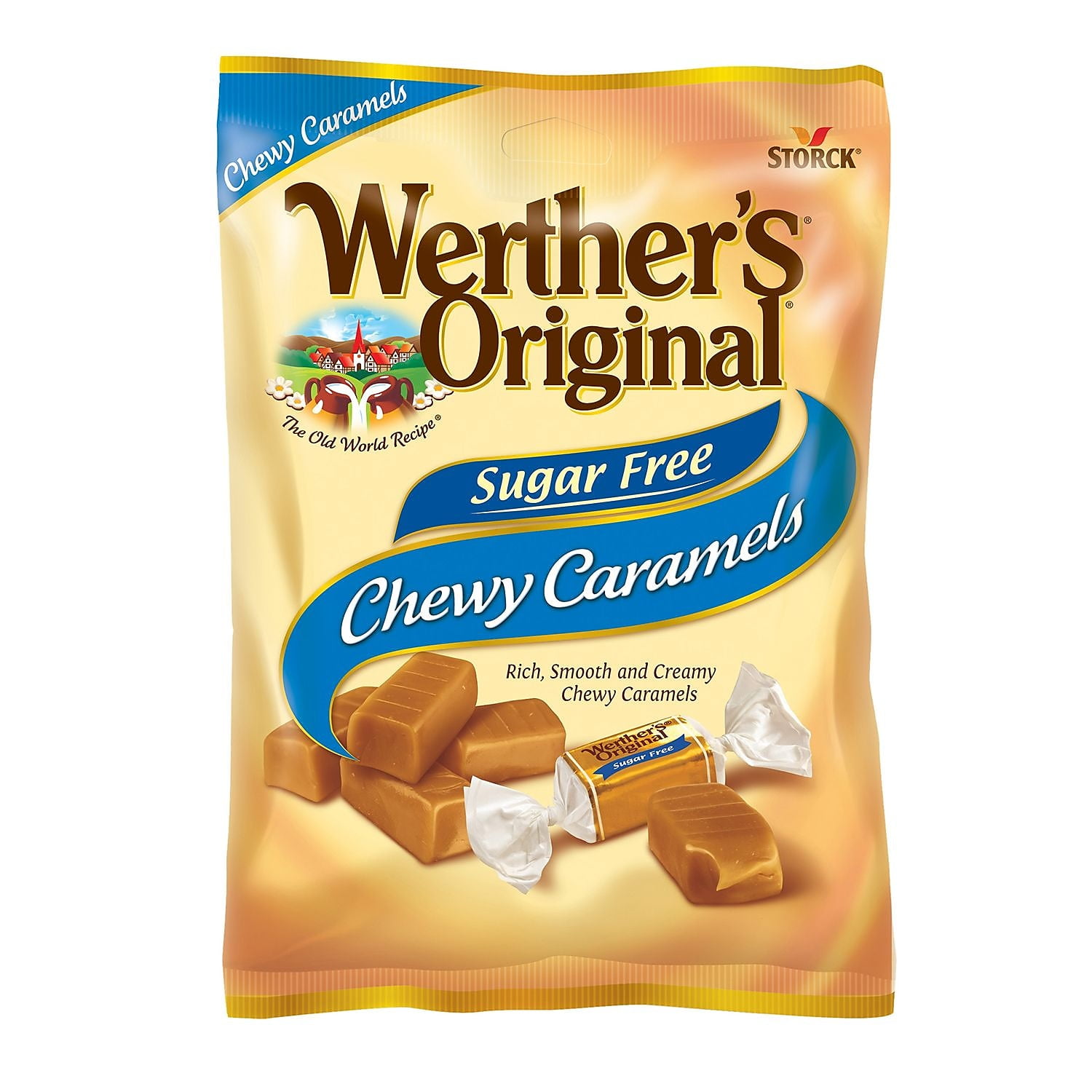 Werther's Original Sugar Free Chewy Caramel Candy 1.46 oz. 12 Bags/Pack (30200005)