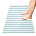 thumbnail image 5 of Haosy Water Blue and White Stripes Bathroom Rugs Non Slip Absorbent Soft Plush Quick Dry Bath Mat, 39"x20", 5 of 8