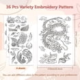 thumbnail image 2 of JUNWELL 4 Sheets 16Pcs Wedding Dress Water Soluble Hand Sewing Stabilizers for Fabric 11.6x8.2 Inch Embroidery Stitch Practice Embroidery Patterns Transfers for Embroidery Beginners Lover, 2 of 7