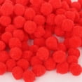 thumbnail image 3 of Paquete de 200 Pompones de 18mm, Pompones Artesanales, Bolas para Manualidades, Fabricación de Tarjetas, álbumes de Recortes, Proyecto para Niños rojo Zulema Craft Pom Poms, 3 of 8