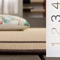 thumbnail image 5 of SAFAVIEH Courtyard Andrea Solid Bordered, Set of 2 Indoor/Outdoor Area Rug Natural/Chocolate, 6'6" x 9'6", 5 of 12