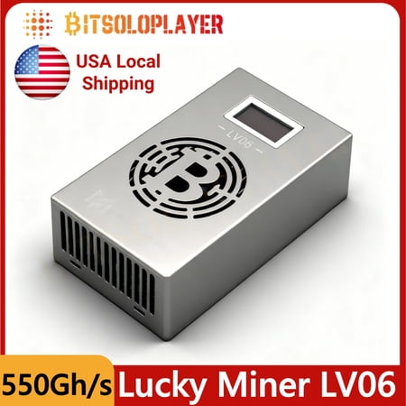 Lucky Miner LV06 Bitcoin Solo Miner 550Gh/s Crypto BTC Lottery Mining Home Mining BTC BCH DGB XEC Fast Shipping
