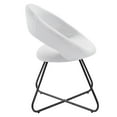 thumbnail image 4 of Modway Nouvelle Upholstered Fabric Dining Chair Set of 2 in Black White, 4 of 8