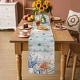 thumbnail image 2 of Navy Blue Beige Starfish Table Runner 70 Inches, Coastal Nautical Summer Coral Shell Bed Runner Dresser Scarves Tabletop for Indoor Outdoor Parties/Ceremony/Banquet, 13" x 70", 2 of 9