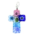 thumbnail image 3 of GlassOfVenice Murano Glass Multicolor Millefiori Small Cross Pendant, 3 of 5