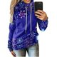 thumbnail image 5 of Moda Navidad mujer estampado manga larga cómodo transpirable con capucha Tops cordón Pompotops  gfhjh12568, 5 of 7