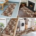 thumbnail image 5 of Country Patch Plaid 2'x6' Runner Rugs for Hallway Kitchen Bedside Non Slip, Brown Farmhouse Retro Bear Deer Cabin Entryway Rug Runners with Rubber Backing, Long Carpet Runner for Laundry Room, 5 of 8