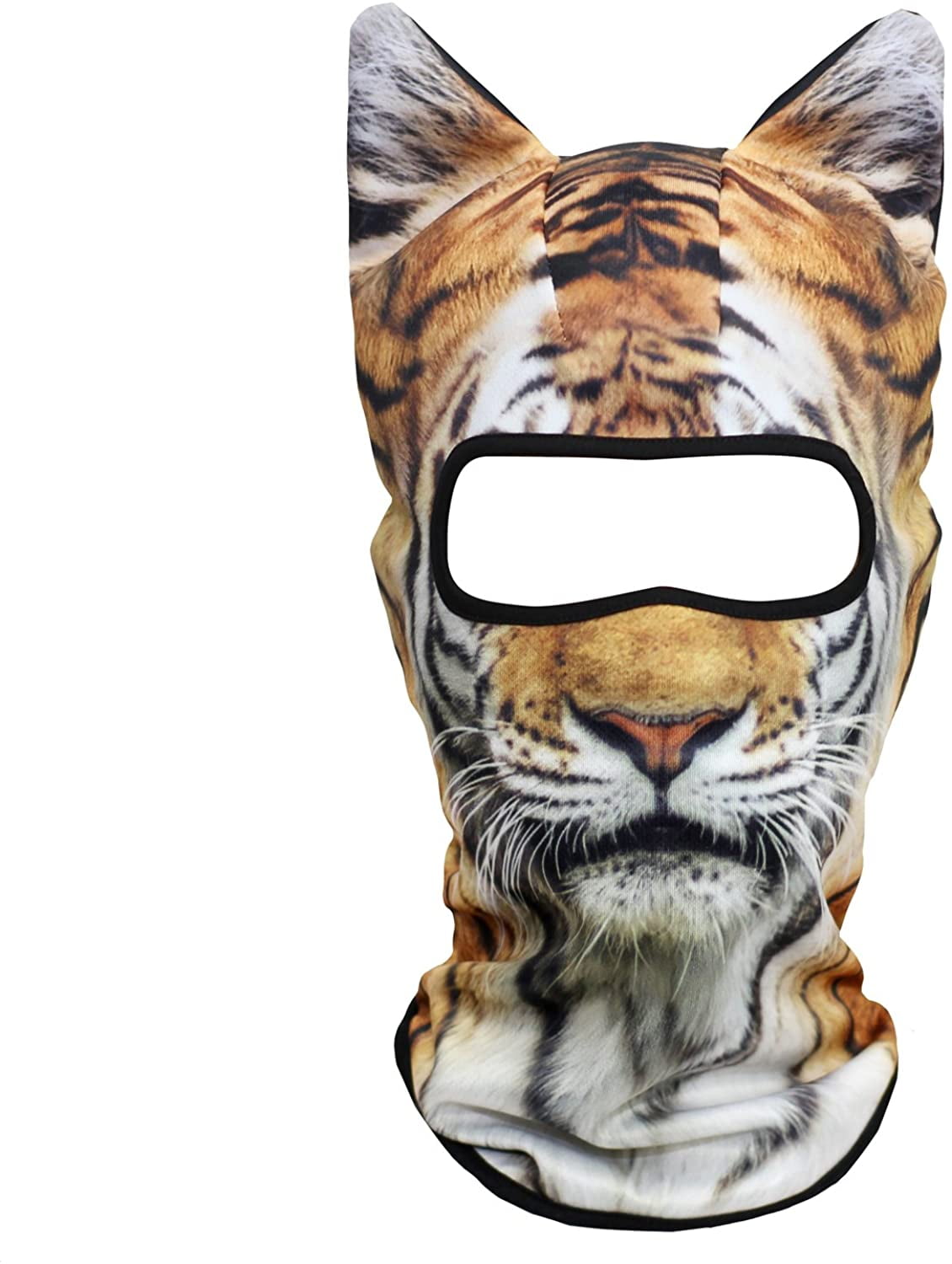 3D Tiger Face Shield Sun Mask Protective Balaclava Neck Gaiter Headwear Fishing 